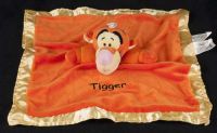 Disney Winnie the Pooh Tigger Orange Plush Lovey Rattle Security Blanket